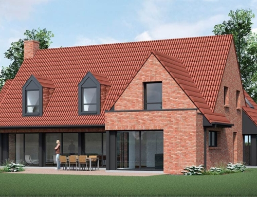 Maison contemporaine en briques du Nord à Bondues