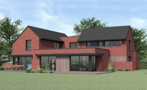 La conception d'une maison moderne avec des volumes à la fois cubiques et classiques