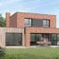 construction de style cubique en briques rouges dans le Nord