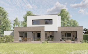 façade jardin d'une maison contemporaine