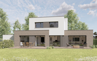 façade jardin d'une maison contemporaine