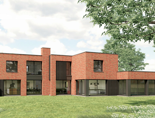 Maison contemporaine cubique en briques à Lambersart