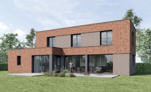 maison cubique en brique